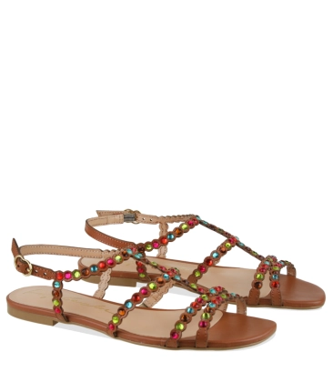 SANDÁLIA RASTEIRA LUIZA BARCELOS CARAMELO