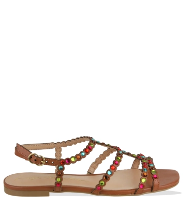 SANDÁLIA RASTEIRA LUIZA BARCELOS CARAMELO