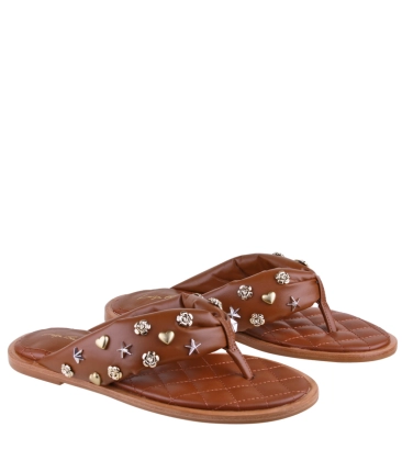 SANDÁLIA RASTEIRA LUIZA BARCELOS CARAMELO