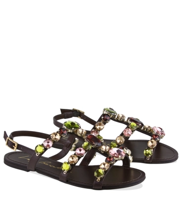 SANDÁLIA RASTEIRA LUIZA BARCELOS MARROM