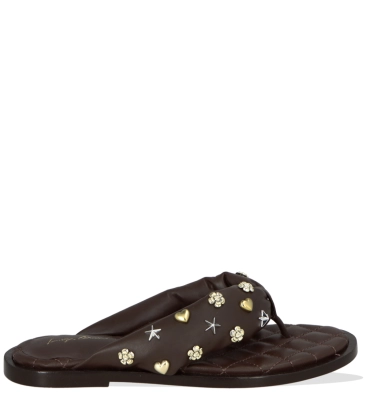 SANDÁLIA RASTEIRA LUIZA BARCELOS MARROM