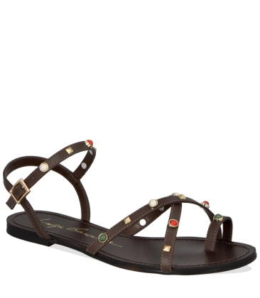 SANDÁLIA RASTEIRA LUIZA BARCELOS MARROM