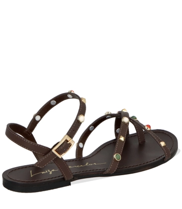 SANDÁLIA RASTEIRA LUIZA BARCELOS MARROM