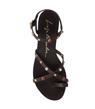 SANDÁLIA RASTEIRA LUIZA BARCELOS MARROM