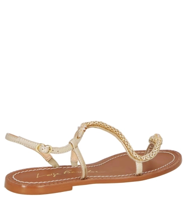 SANDÁLIA RASTEIRA SERPENTE LUIZA BARCELOS DOURADO
