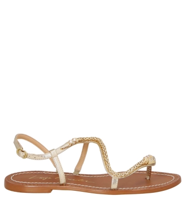 SANDÁLIA RASTEIRA SERPENTE LUIZA BARCELOS DOURADO