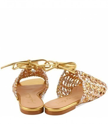 SANDÁLIA RASTEIRA TRESSÊ LUIZA BARCELOS OURO/PRATA/COBRE | Acquarela Shop