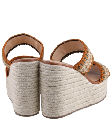 SANDÁLIA SALTO ALTO ANABELA LUIZA BARCELOS CARAMELO