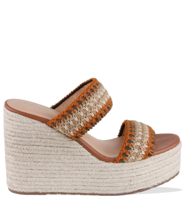 SANDÁLIA SALTO ALTO ANABELA LUIZA BARCELOS CARAMELO