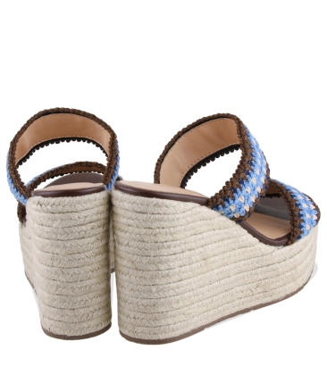 SANDÁLIA SALTO ALTO ANABELA LUIZA BARCELOS MARROM