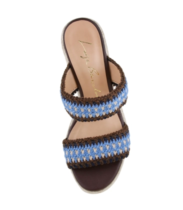 SANDÁLIA SALTO ALTO ANABELA LUIZA BARCELOS MARROM