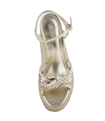 SANDÁLIA SALTO ALTO ANABELA SCHUTZ DOURADO