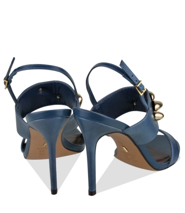 SANDÁLIA SALTO ALTO AREZZO AZUL