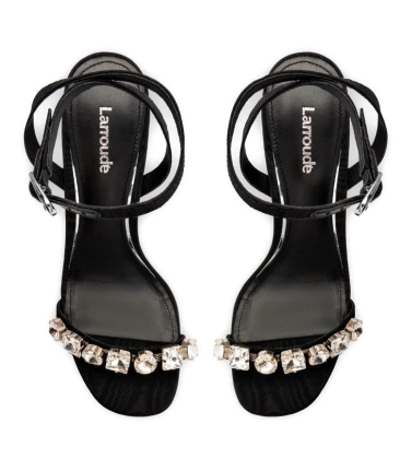 SANDÁLIA SALTO ALTO CALYPSO LARROUDÉ PRETO