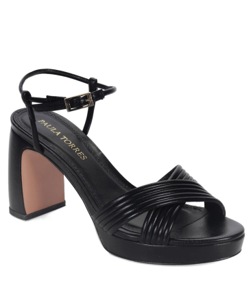 SANDÁLIA SALTO ALTO HOPE PAULA TORRES PRETO