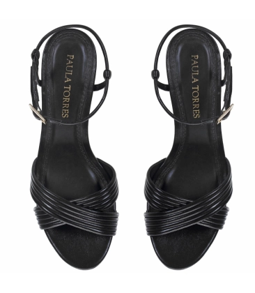 SANDÁLIA SALTO ALTO HOPE PAULA TORRES PRETO