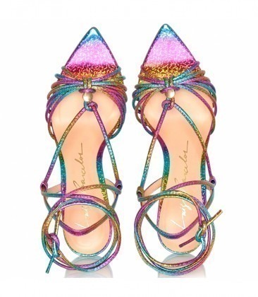 SCARPIN LUIZA BARCELOS SALTO MEDIO METALIZADO ROSA COLORIDO • Resedá  Multimarcas