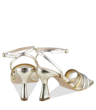 SANDÁLIA SALTO ALTO LUIZA BARCELOS DOURADO