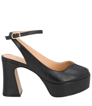 SANDÁLIA SALTO ALTO LUIZA BARCELOS PRETO