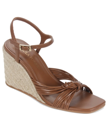 SANDÁLIA SALTO ALTO PIPA PAULA TORRES MARROM