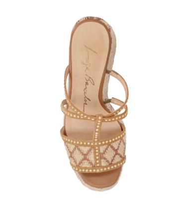 SANDÁLIA SALTO ALTO PLATAFORMA LUIZA BARCELOS CARAMELO