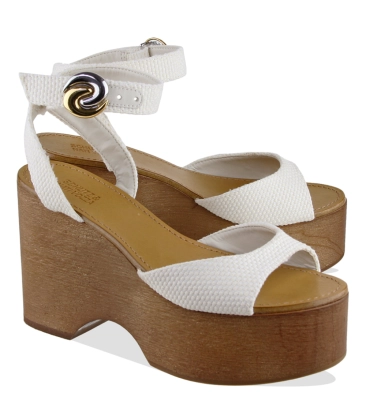 SANDÁLIA SALTO ALTO PLATAFORMA BY NATI VOZZA SCHUTZ BRANCO