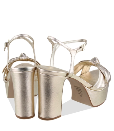 SANDÁLIA SALTO ALTO SCHUTZ DOURADO