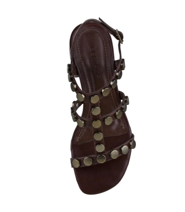 SANDÁLIA SALTO BAIXO BENTANA MARROM