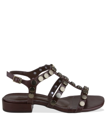 SANDÁLIA SALTO BAIXO BENTANA MARROM