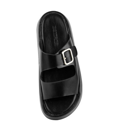 SANDÁLIA SALTO BAIXO FLATFORM BENTANA PRETO