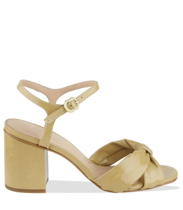 SANDÁLIA SALTO BLOCO MÉDIO LUIZA BARCELOS BEGE