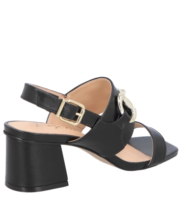 SANDÁLIA SALTO BLOCO MÉDIO LUIZA BARCELOS PRETO