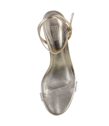 SANDÁLIA SALTO BLOCO MÉDIO BY NATI VOZZA SCHUTZ DOURADO