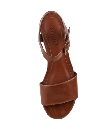 SANDÁLIA SALTO BLOCO MÉDIO STEFFI SCHUTZ MARROM