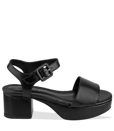 SANDÁLIA SALTO BLOCO MÉDIO STEFFI SCHUTZ PRETO