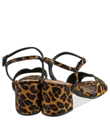 SANDÁLIA SALTO MÉDIO AREZZO ANIMAL PRINT