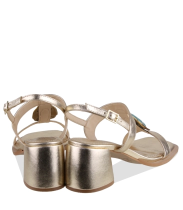 SANDÁLIA SALTO MÉDIO BENTANA DOURADO