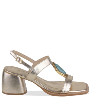 SANDÁLIA SALTO MÉDIO BENTANA DOURADO