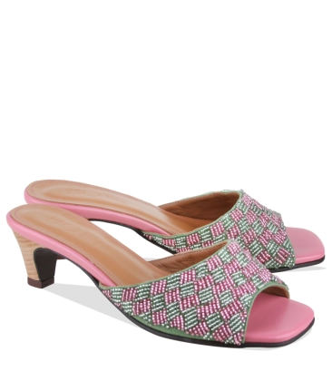 SANDÁLIA SALTO MÉDIO KIKA BOTTI ROSA