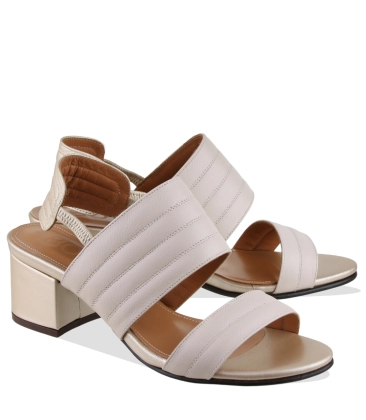 SANDÁLIA SALTO MÉDIO LAURA BOTTI BRANCO
