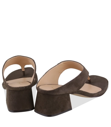 SANDÁLIA SALTO MÉDIO LUIZA BARCELOS MARROM
