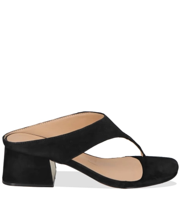 SANDÁLIA SALTO MÉDIO LUIZA BARCELOS PRETO