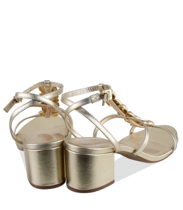 SANDÁLIA SALTO MÉDIO SCHUTZ DOURADO