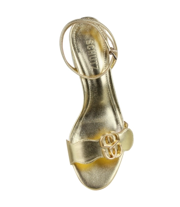 SANDÁLIA SALTO MÉDIO SCHUTZ DOURADO