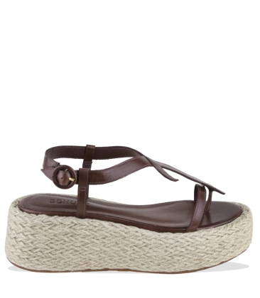 SANDÁLIA SALTO MÉDIO SCHUTZ MARROM