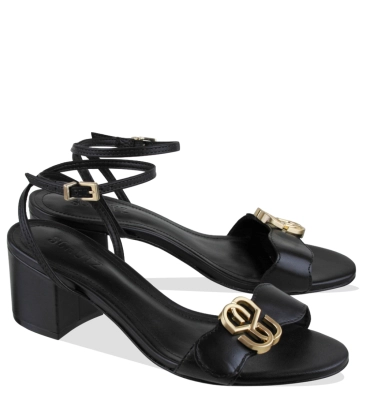 SANDÁLIA SALTO MÉDIO SCHUTZ PRETO