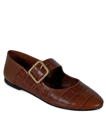SAPATILHA CROCO SURI PAULA TORRES MARROM