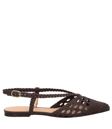 SAPATILHA SLINGBACK LUIZA BARCELOS MARROM