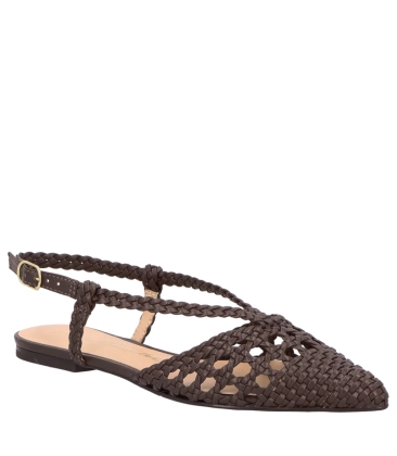 SAPATILHA SLINGBACK LUIZA BARCELOS MARROM