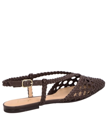 SAPATILHA SLINGBACK LUIZA BARCELOS MARROM